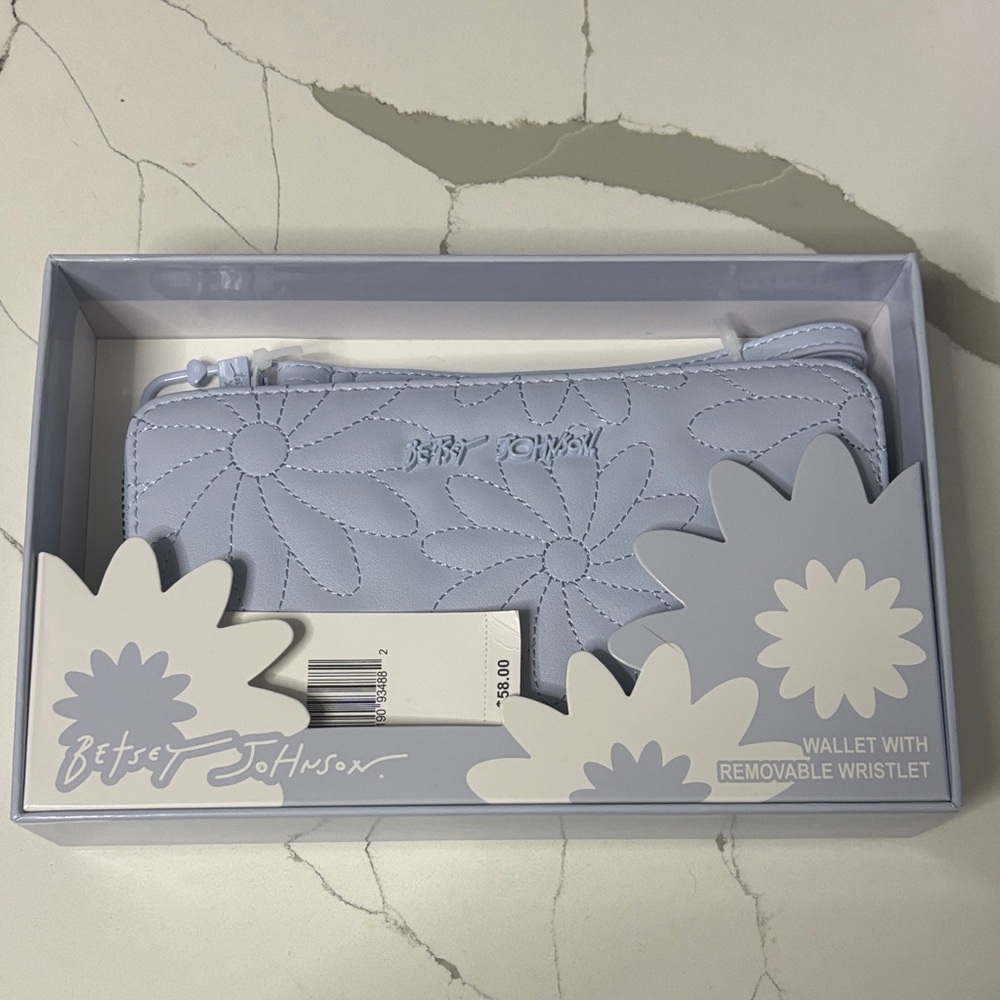 Betsey Johnson Pastel Blue Floral Wallet